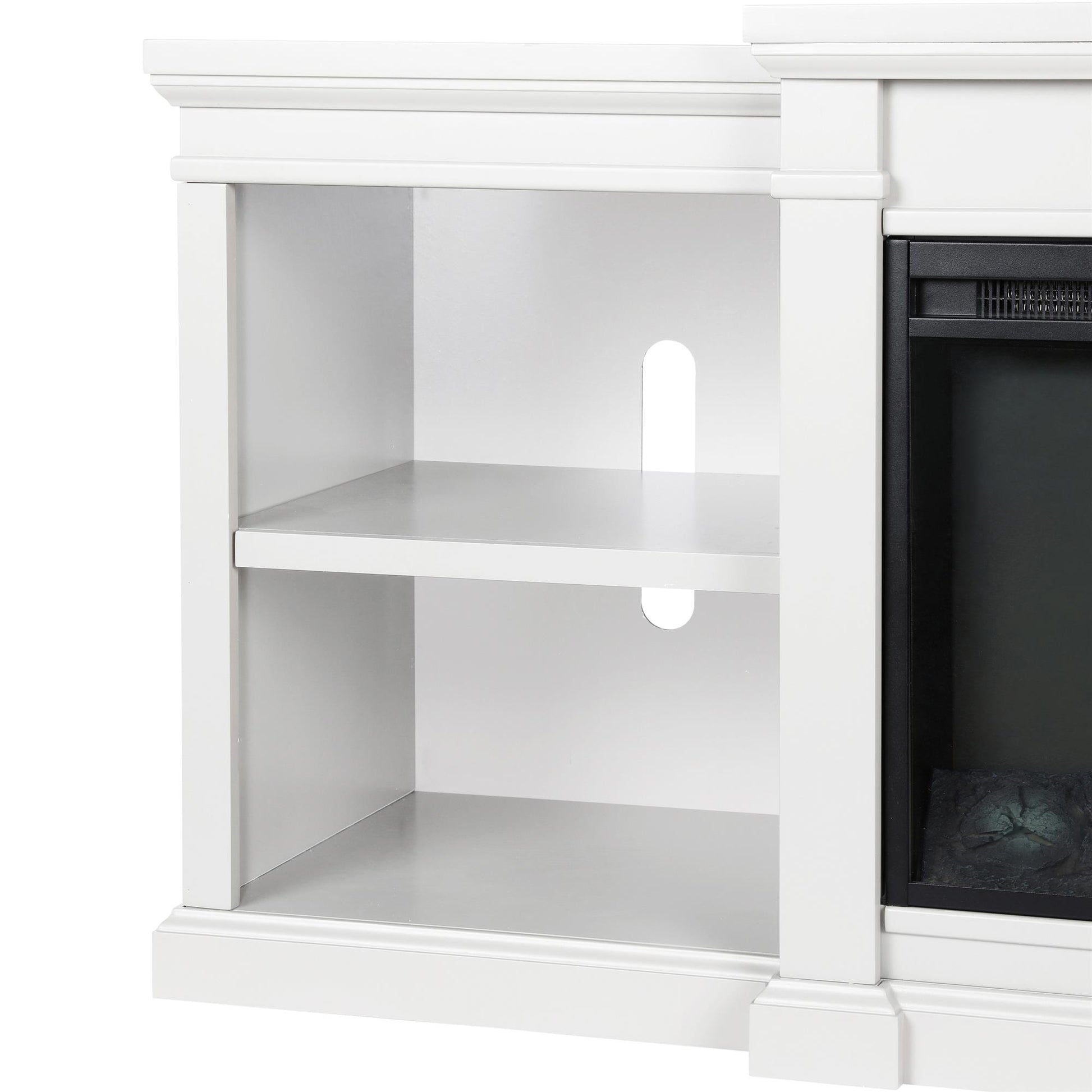 Manchester Electric Fireplace TV Stand for TVs up to 70 Inches - White