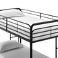 Mainstays Twin over Twin Metal Bunk Bed with Storage Bins, Black - Black - Twin-Over-Twin