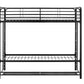 Mainstays Twin over Twin Metal Bunk Bed with Storage Bins, Black - Black - Twin-Over-Twin