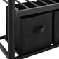 Mainstays Twin over Twin Metal Bunk Bed with Storage Bins, Black - Black - Twin-Over-Twin