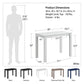 Parsons Minimalistic Desk with Drawer - White