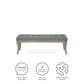 Theodore Rectangular Bench with Wood Frame and Upholstered Cushion Top - Taupe