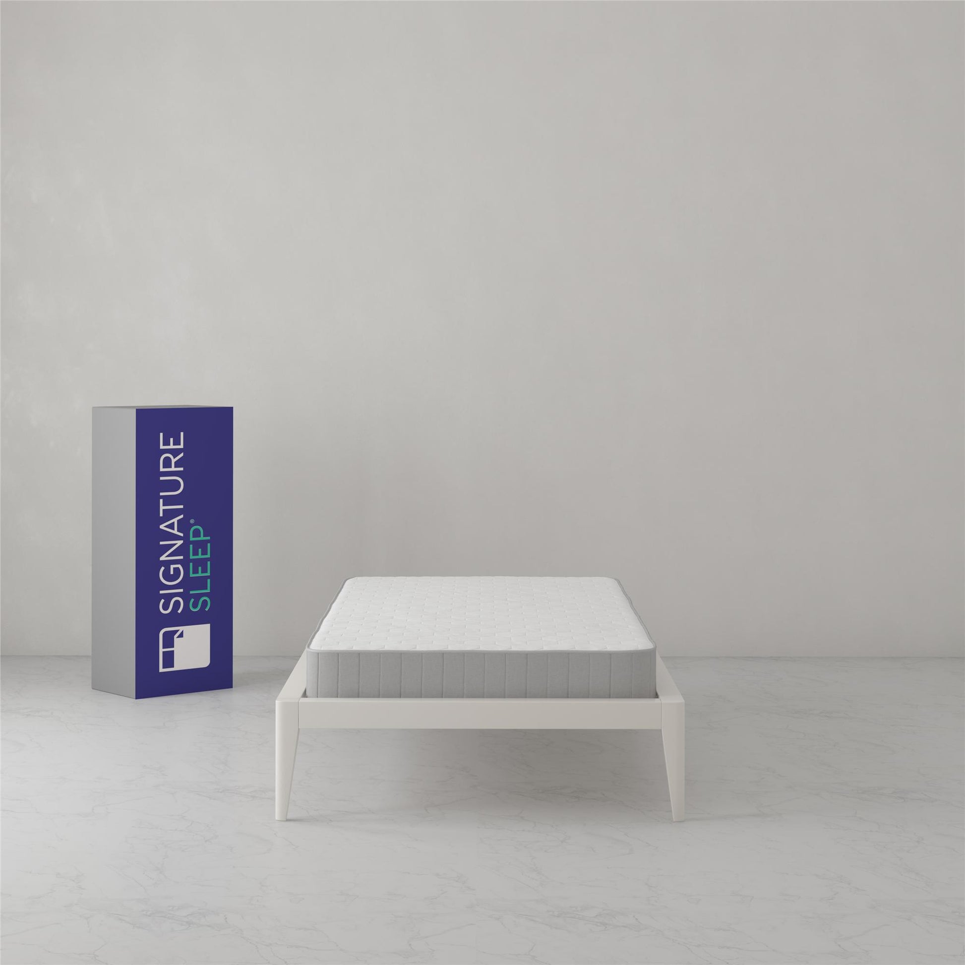 Signature Sleep Tranquility 6” Bonnell Coil Mattress, Twin - White - Twin