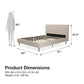 Daphne Upholstered Bed - Ivory - Full