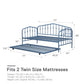 Bushwick Metal Daybed & Trundle - Sea Blue - Twin