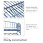 Bushwick Metal Daybed & Trundle - Sea Blue - Twin