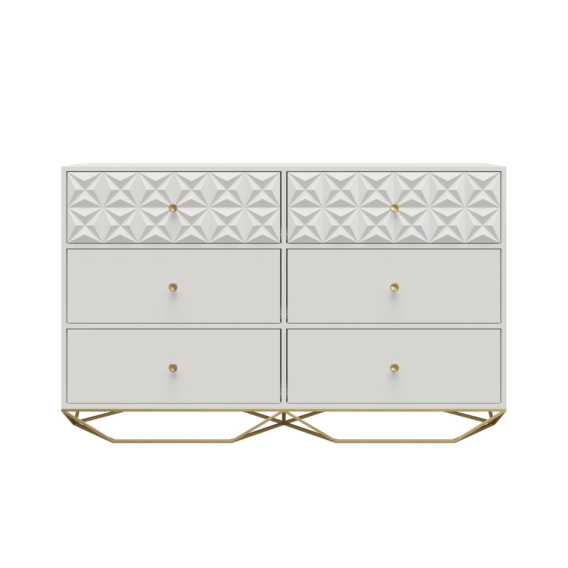 Blair 6 Drawer Dresser, White - White