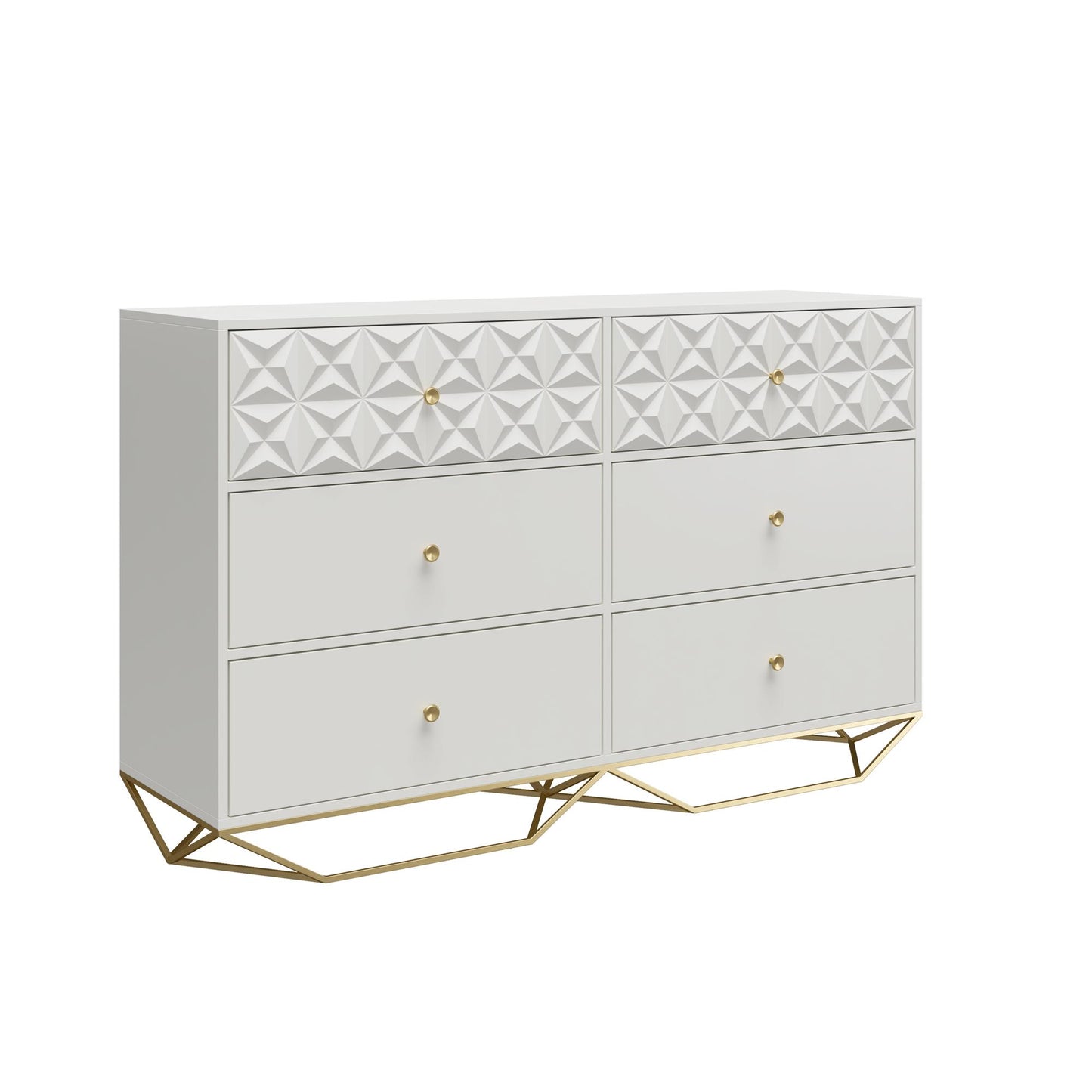 Blair 6 Drawer Dresser, White - White
