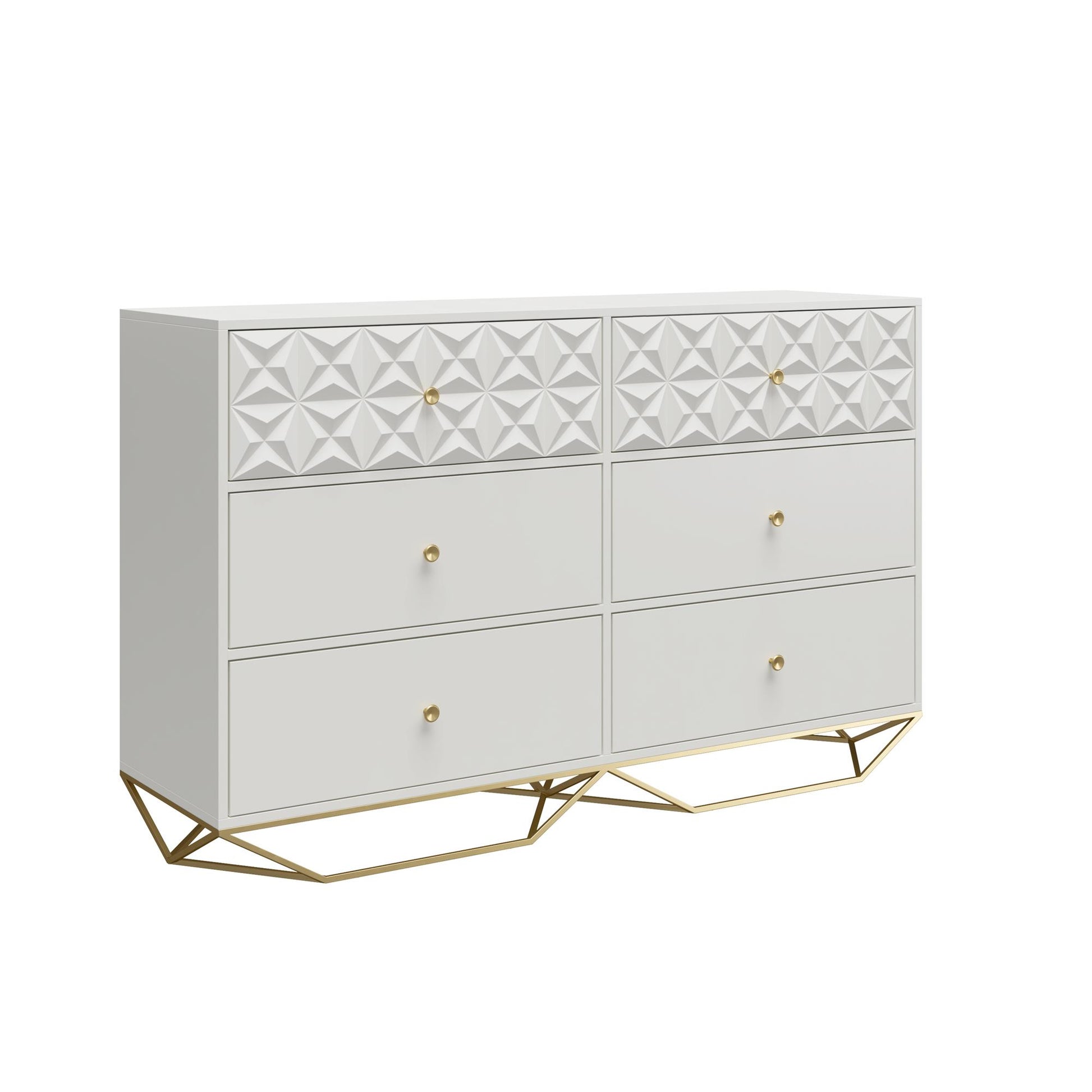 Blair 6 Drawer Dresser, White - White