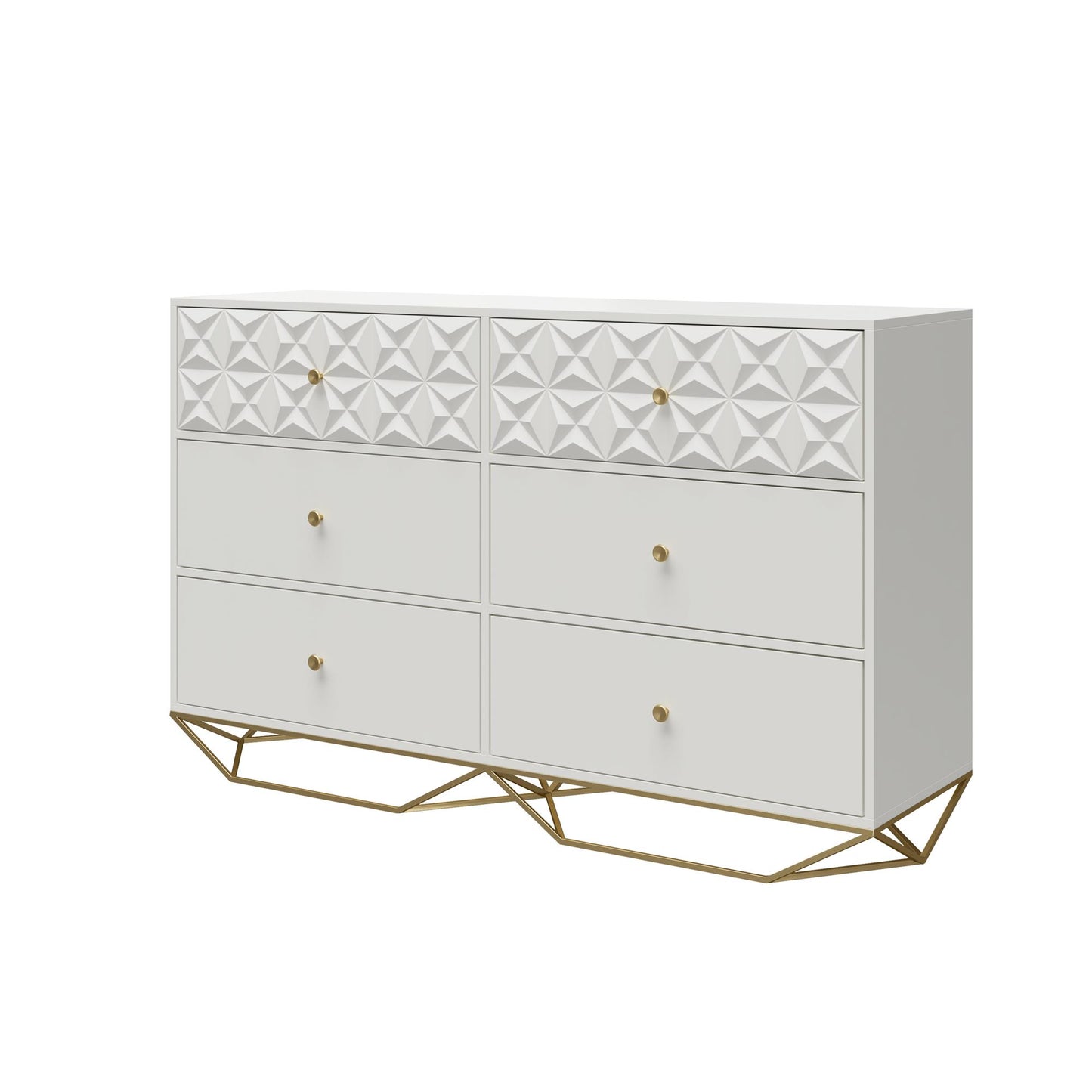 Blair 6 Drawer Dresser, White - White