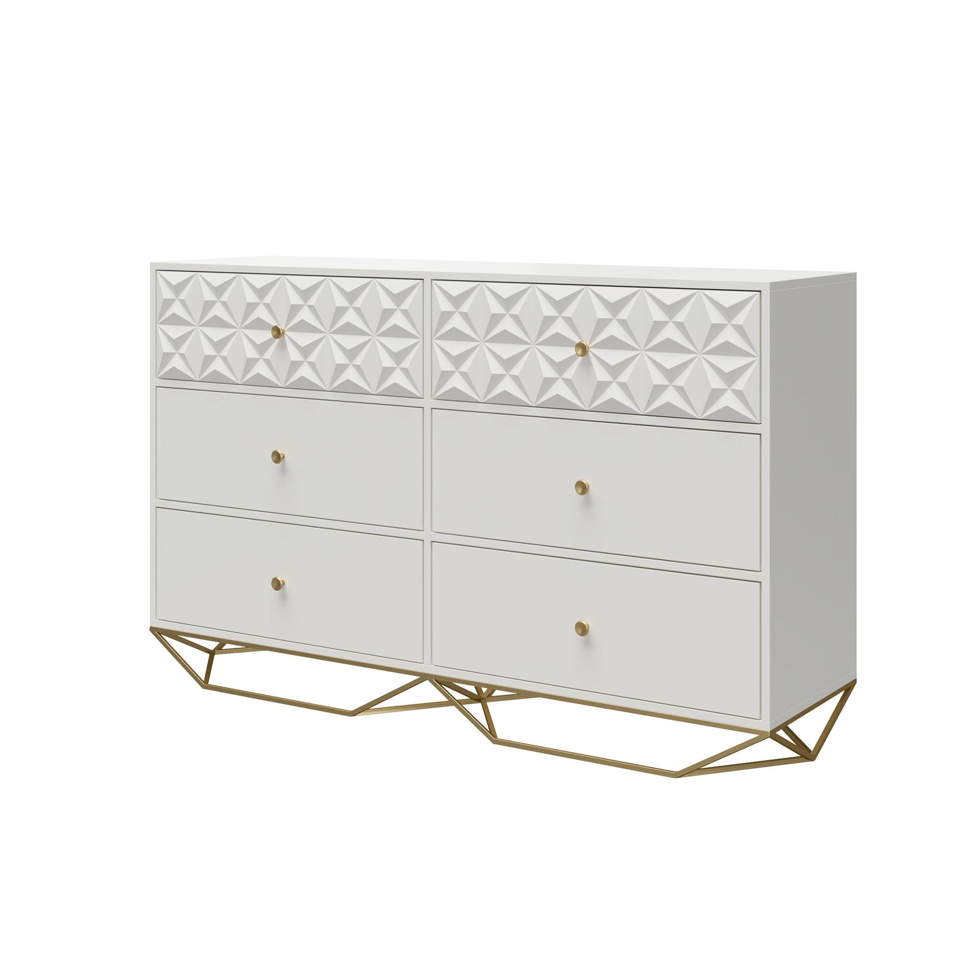 Blair 6 Drawer Dresser, White - White