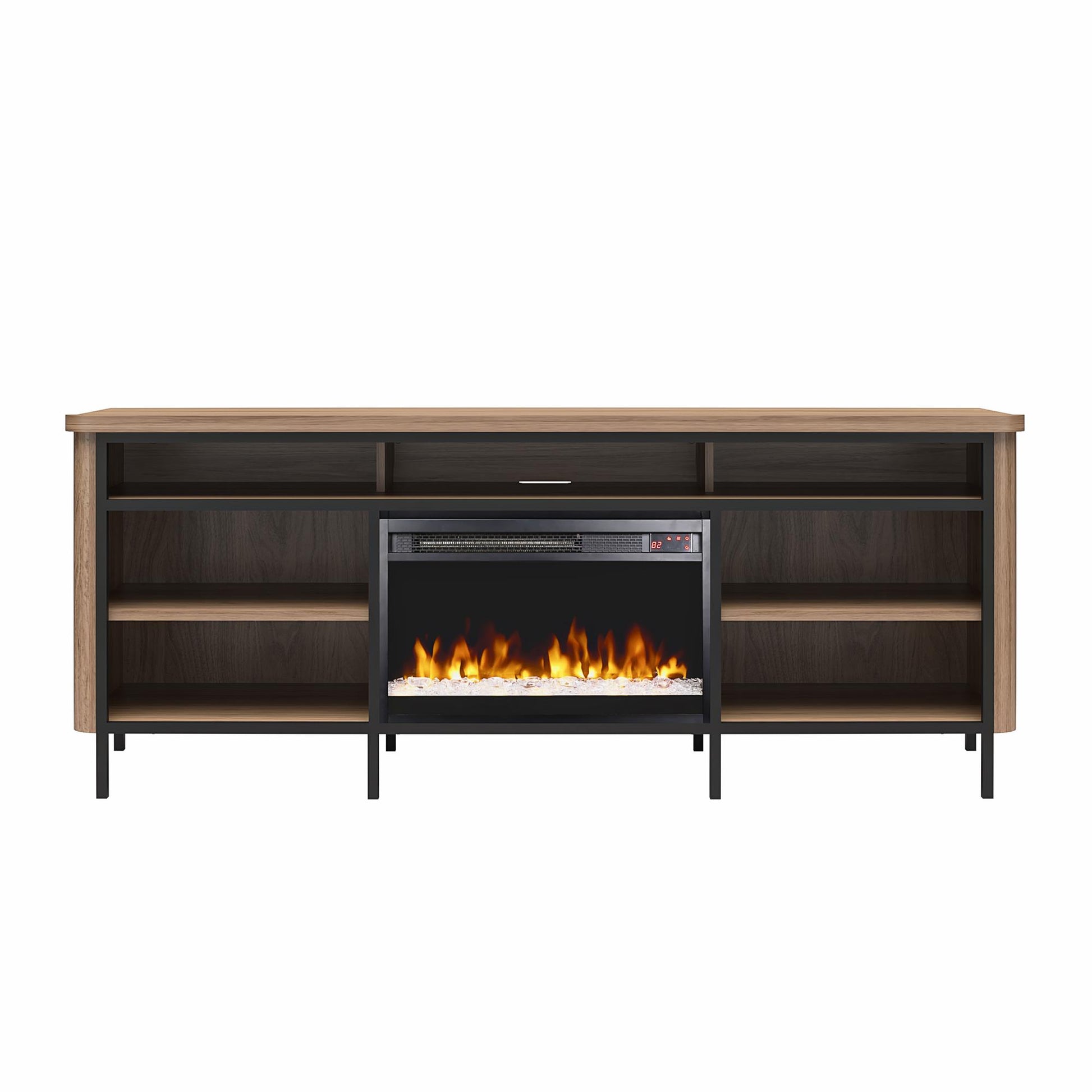 Danton Electric Fireplace TV Console for TVs up to 75" - Walnut