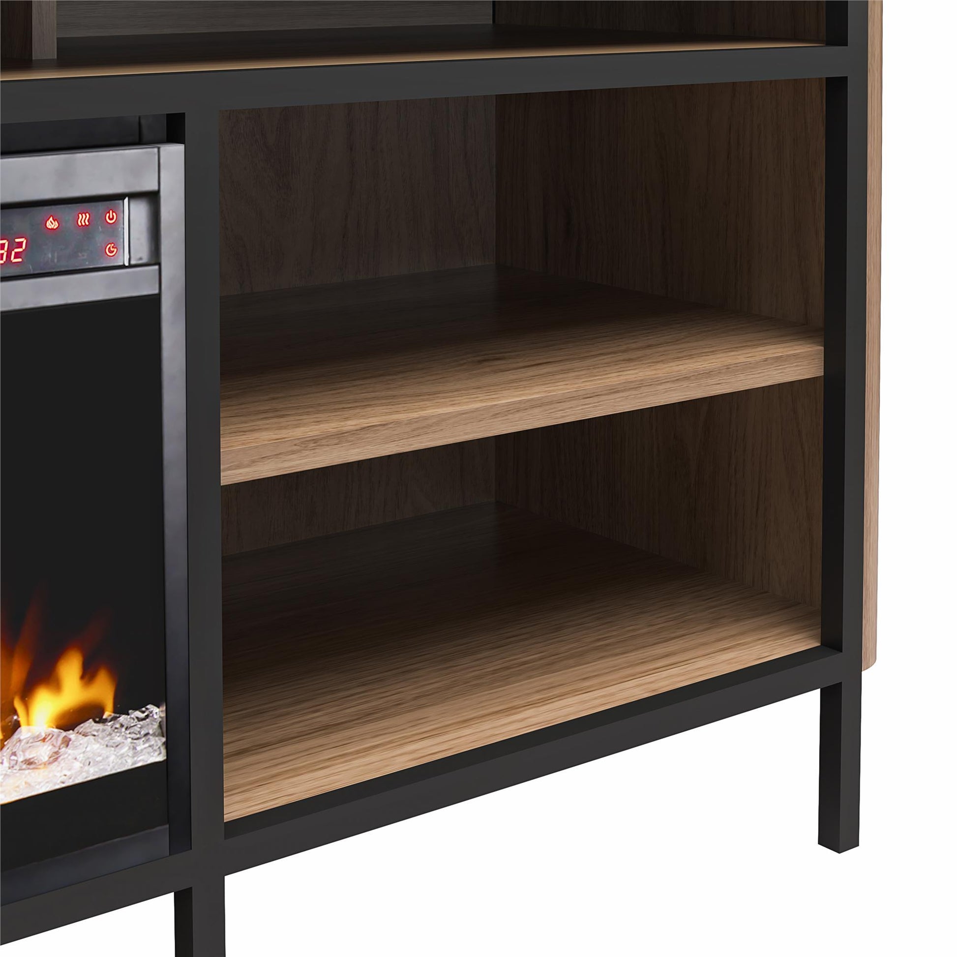 Danton Electric Fireplace TV Console for TVs up to 75" - Walnut