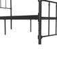 Wallace Spindle Metal Bed with Elegant Curves and Slats - Black - Twin