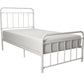 Wallace Spindle Metal Bed with Elegant Curves and Slats - Black - Queen