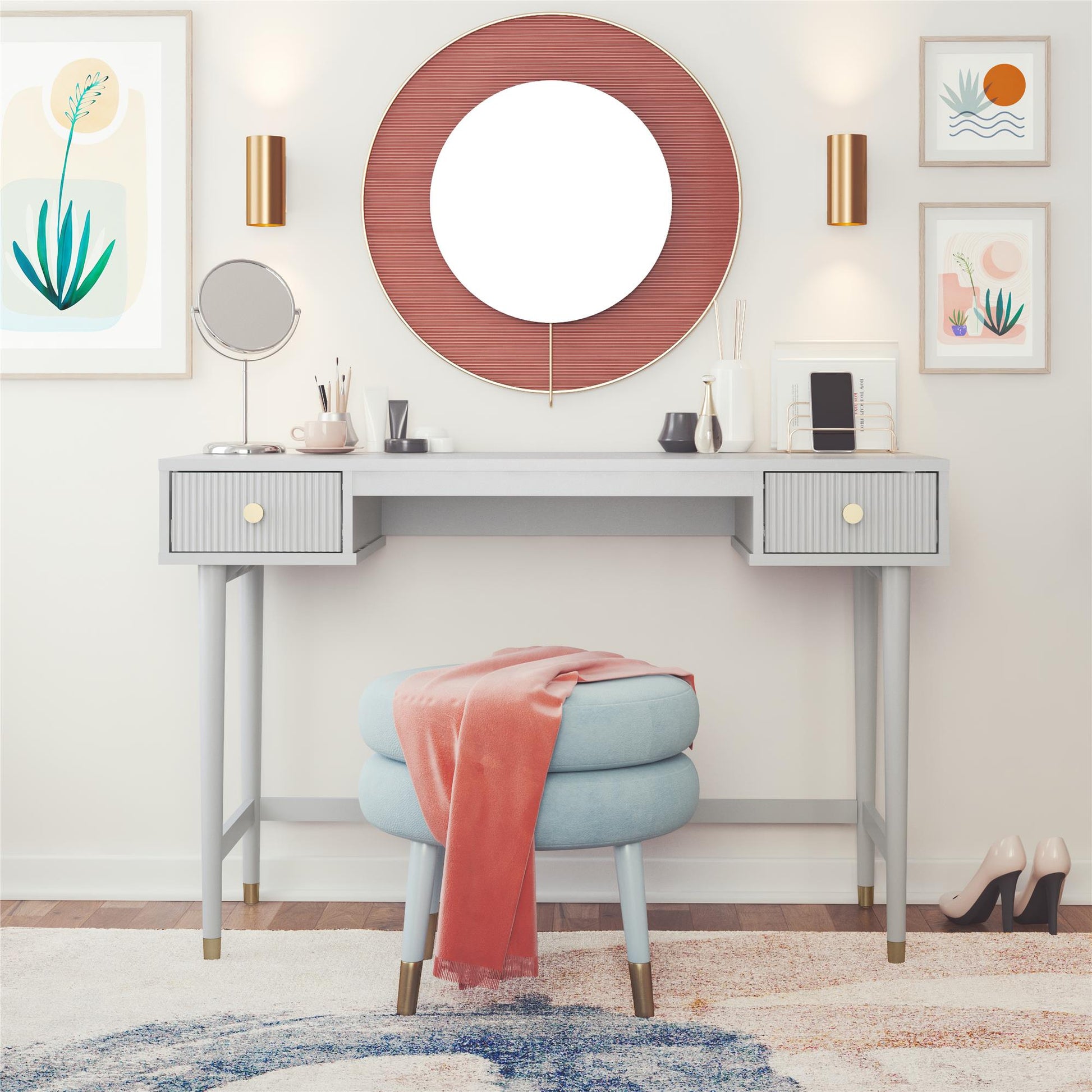 Elizabeth Desk, Dove Gray - Dove Gray