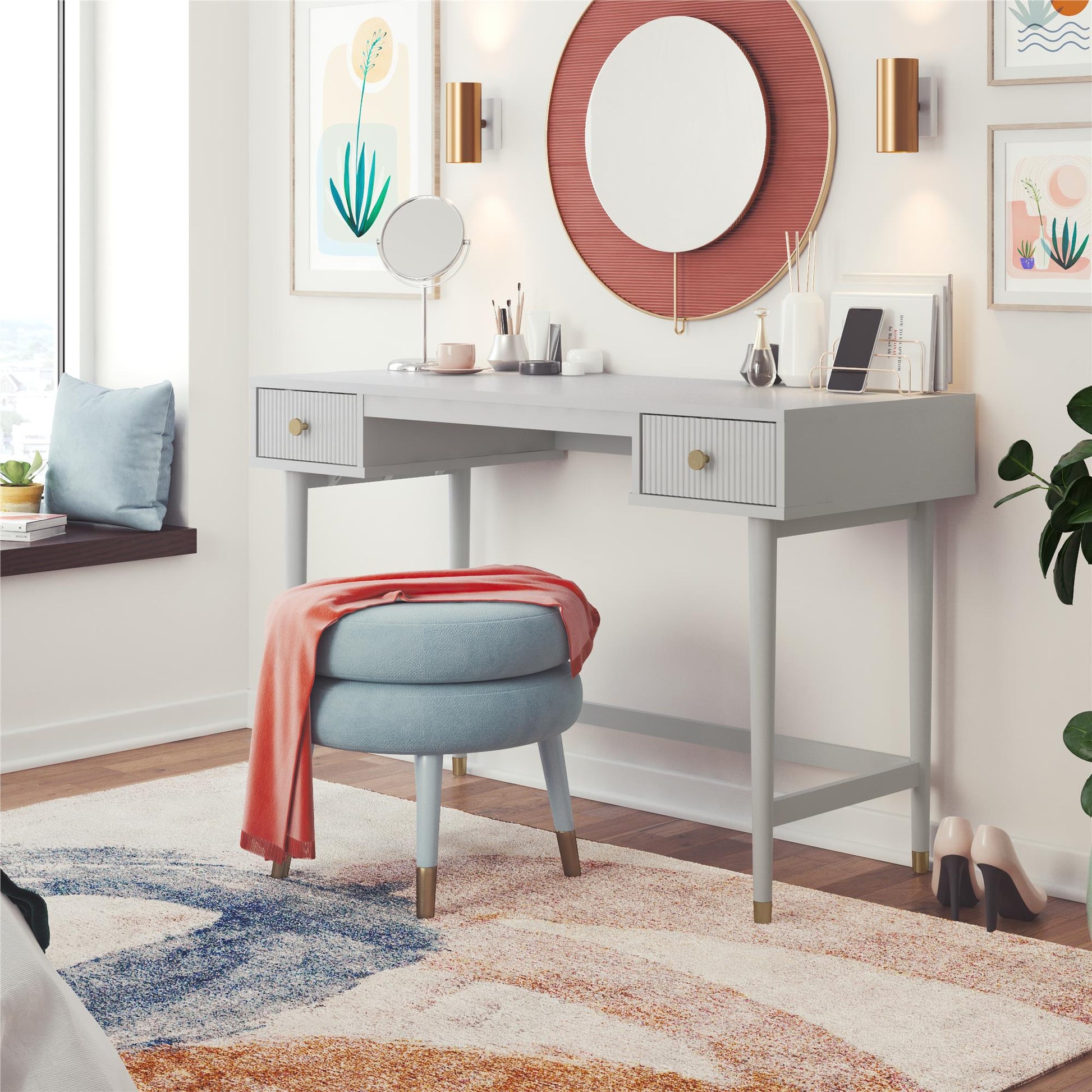 Elizabeth Desk, Dove Gray - Dove Gray