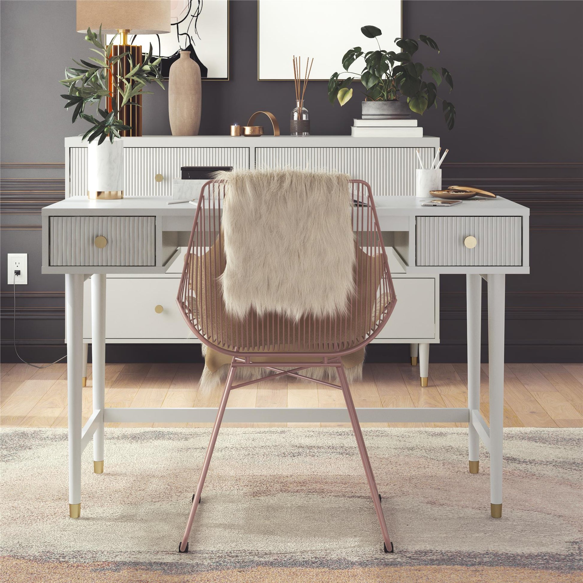 Elizabeth Desk, Dove Gray - Dove Gray