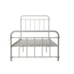 Wallace Spindle Metal Bed with Elegant Curves and Slats - White - Twin