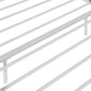 Wallace Spindle Metal Bed with Elegant Curves and Slats - White - Twin