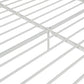 Wallace Spindle Metal Bed with Elegant Curves and Slats - White - Full