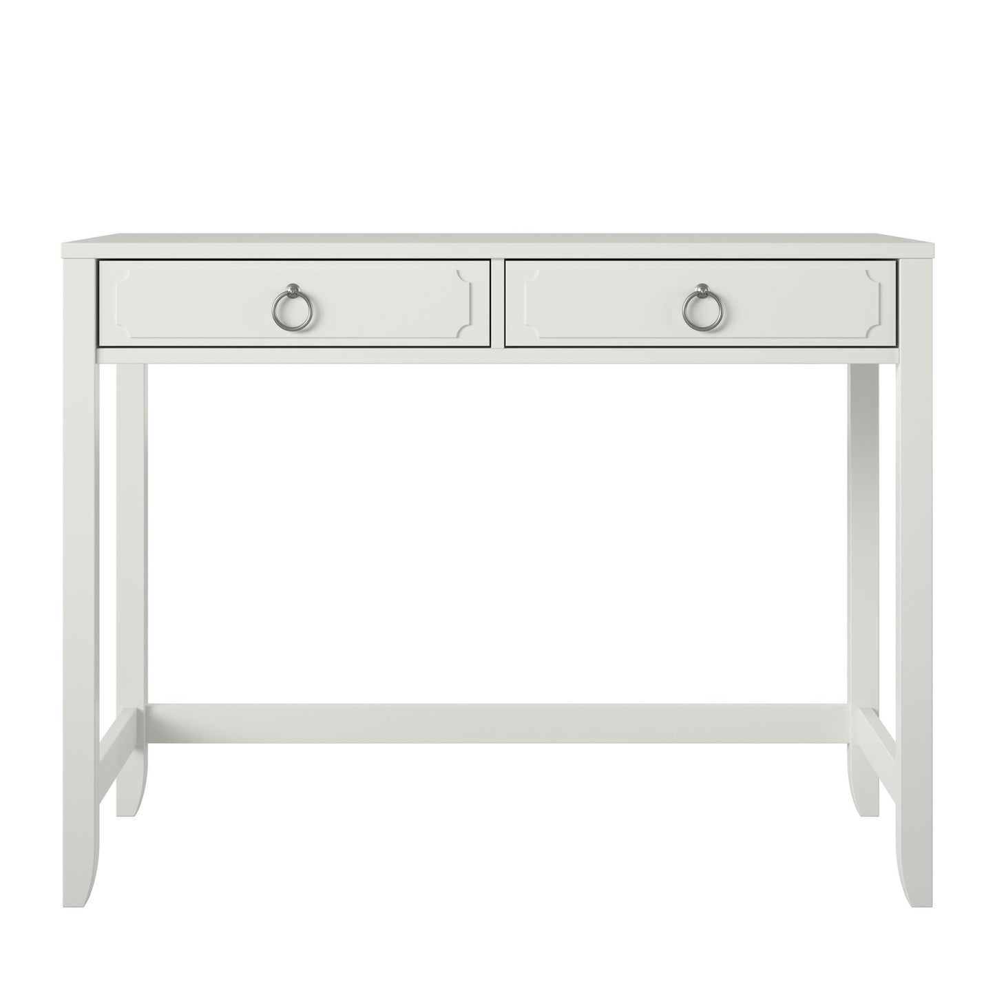 Her Majesty 2 Drawer Writing Desk, White - White