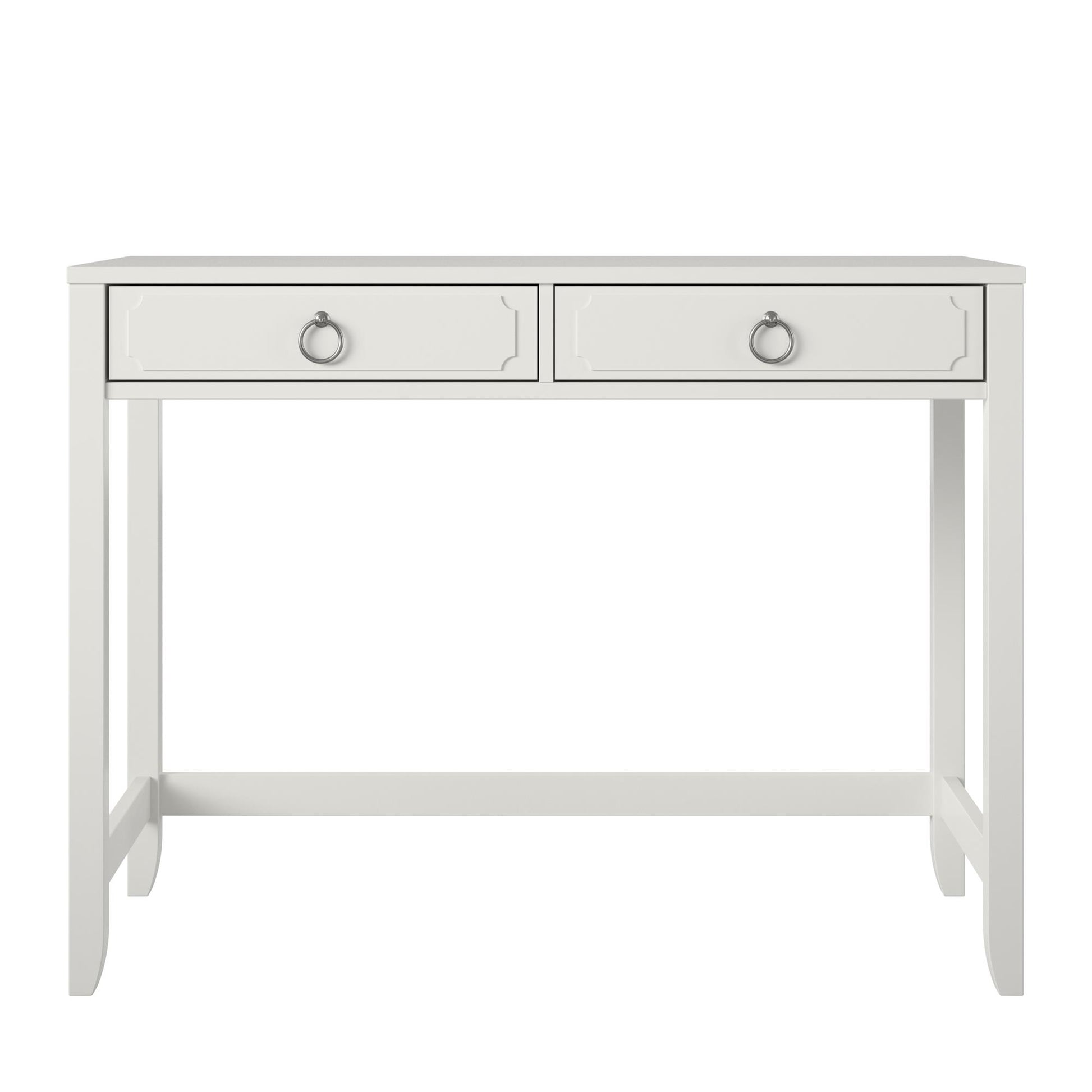 Her Majesty 2 Drawer Writing Desk, White - White