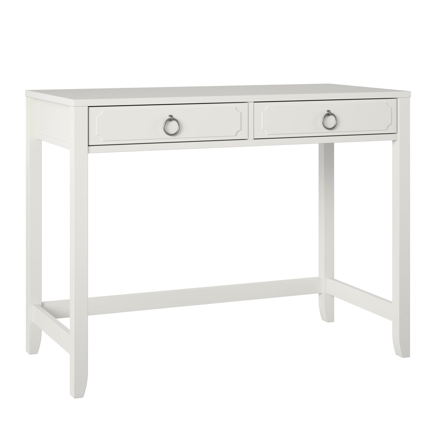Her Majesty 2 Drawer Writing Desk, White - White