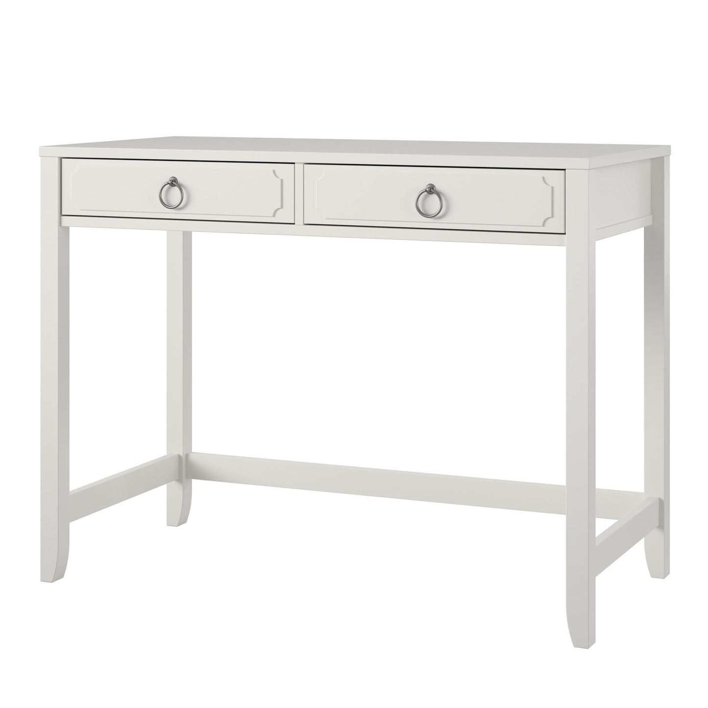 Her Majesty 2 Drawer Writing Desk, White - White