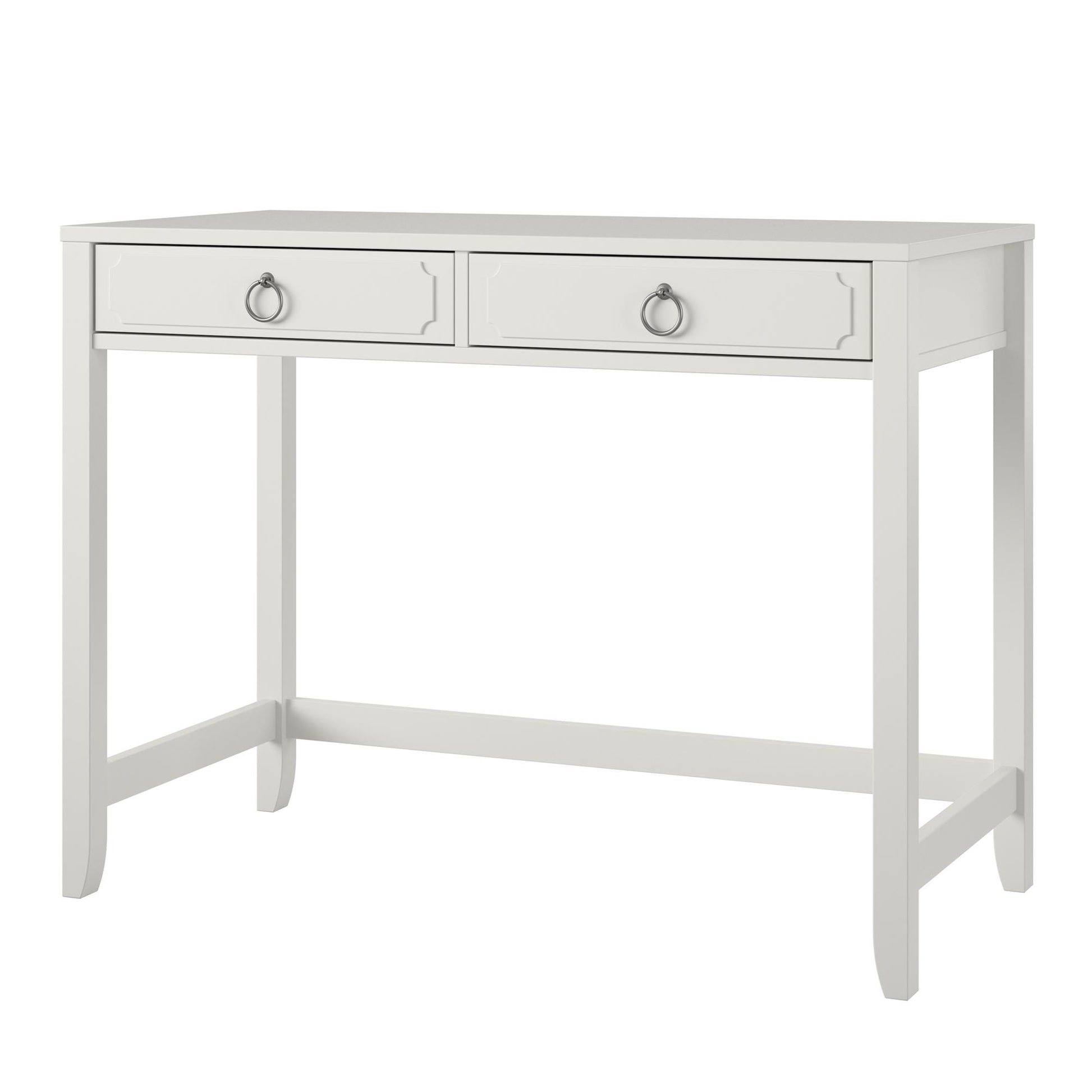 Her Majesty 2 Drawer Writing Desk, White - White