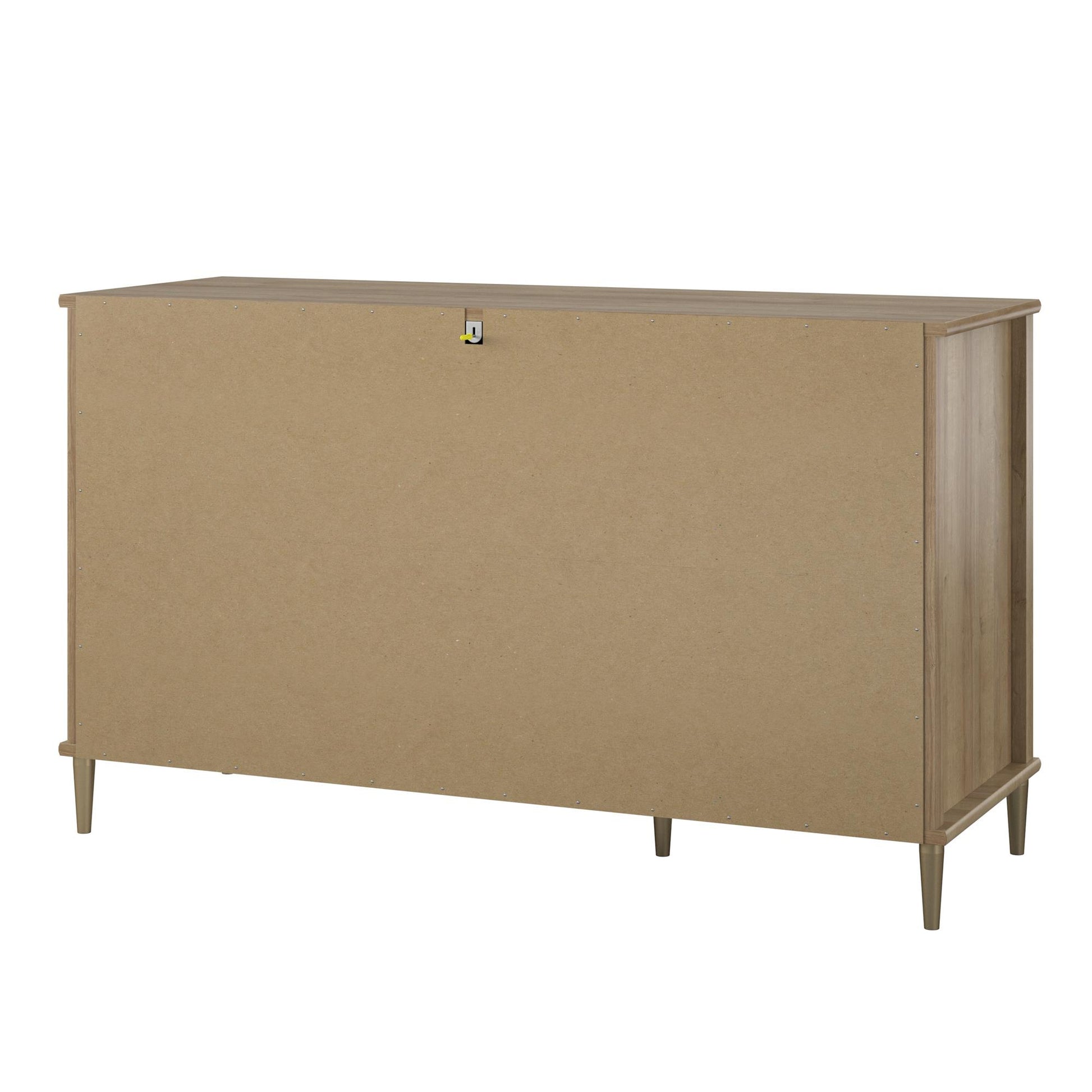 Shiloh Wide Faux Rattan Convertible 6 Drawer Dresser - Natural