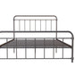 Wallace Spindle Metal Bed with Elegant Curves and Slats - Bronze - Queen