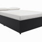 Maven Platform Bed with 2 Rollout Drawers for Storage - Black Faux Leather - Full