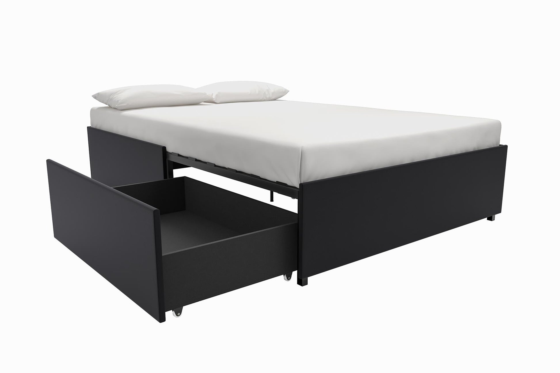 Maven Platform Bed with Storage - Grey Linen - Full