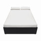 Maven Platform Bed with 2 Rollout Drawers for Storage - Black Faux Leather - Full