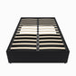 Maven Platform Bed with 2 Rollout Drawers for Storage - Black Faux Leather - Full