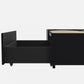 Maven Platform Bed with 2 Rollout Drawers for Storage - Black Faux Leather - Full