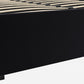 Maven Platform Bed with 2 Rollout Drawers for Storage - Black Faux Leather - Full