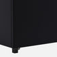 Maven Platform Bed with 2 Rollout Drawers for Storage - Black Faux Leather - Full
