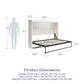 Full Size Daybed Wall Bed, Ivory Oak - Ivory Oak