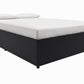 Maven Platform Bed with 2 Rollout Drawers for Storage - Black Faux Leather - Queen