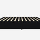 Maven Platform Bed with 2 Rollout Drawers for Storage - Black Faux Leather - Queen
