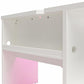Mod Corner Gaming Desk with LED Light Kit, White - White