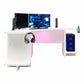 Mod Corner Gaming Desk with LED Light Kit, White - White