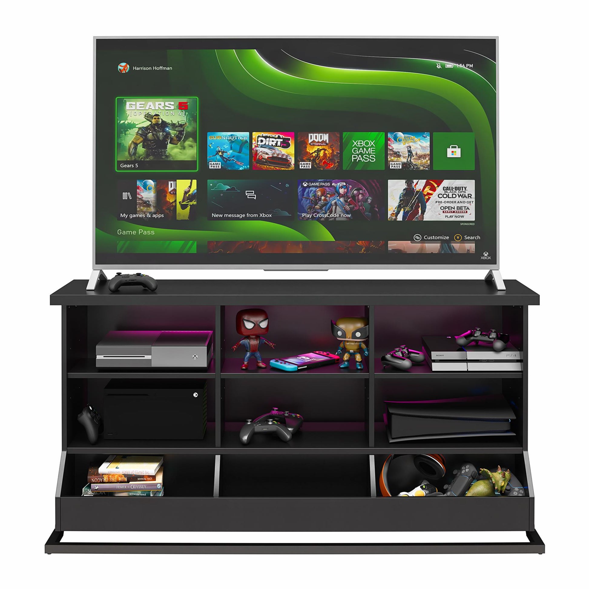 Grind Gaming Console with LED Lights, Black - Black