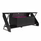 Xtreme Gaming Console & TV Stand with LED Light Kit for TVs up to 65" , Black - Black