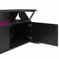 Xtreme Gaming Console & TV Stand with LED Light Kit for TVs up to 65" , Black - Black
