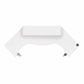 Xtreme Gaming Corner Desk with Riser & LED Light Kit, White - White