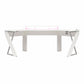 Xtreme Gaming Corner Desk with Riser & LED Light Kit, White - White