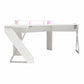 Xtreme Gaming Corner Desk with Riser & LED Light Kit, White - White